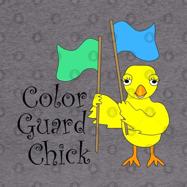 Color Guard Chick Text by Barthol Graphics